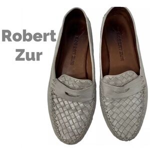 Robert Zur Women's Petra Loafers In True Silver Size 9.5 AA